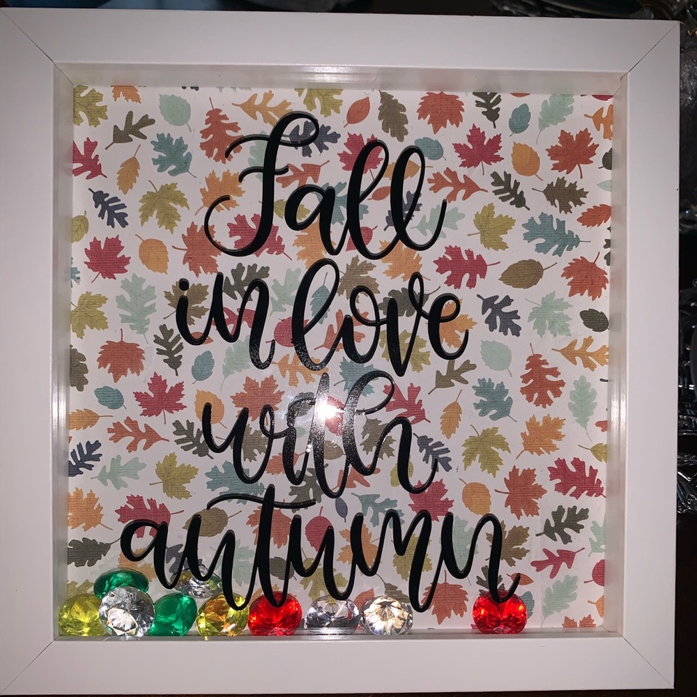 Autumn theme shadow box.